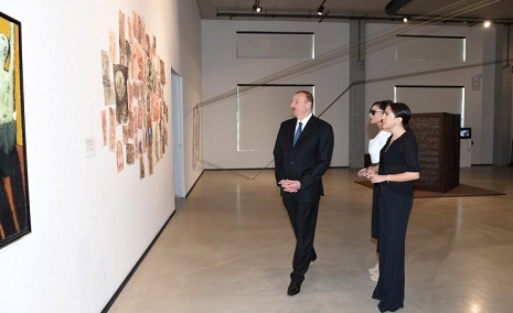 President Ilham Aliyev, his spouse review first permanent place of YARAT Art Center - PHOTOS